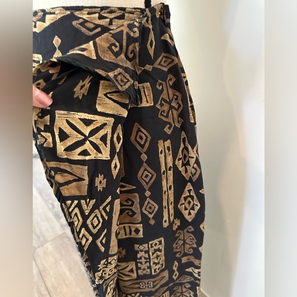 Jones New York Vintage 100% Silk  Wrap Skirt Tribal Geo Pattern SZ 16 - Picture 2 of 6